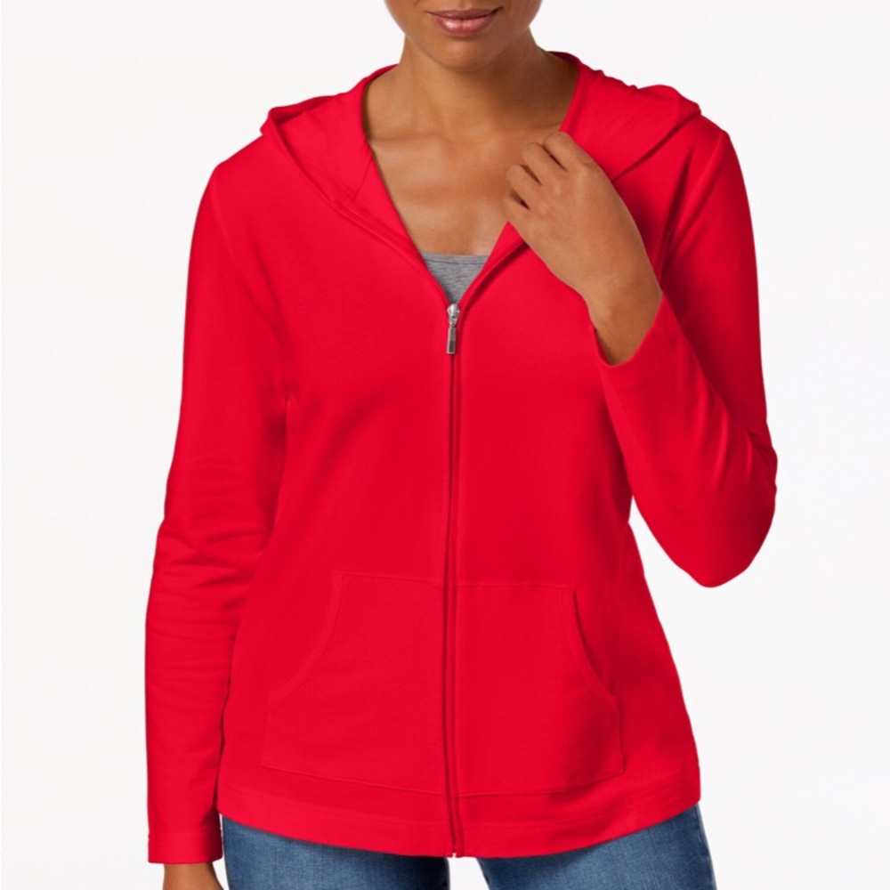 Red Stylish Zip-Up Jacket
